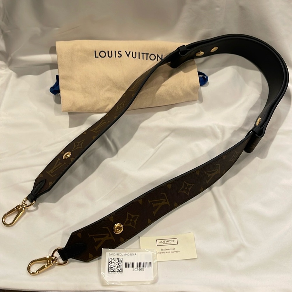 Monogram Adjustable Bandouliere Shoulder Strap Black